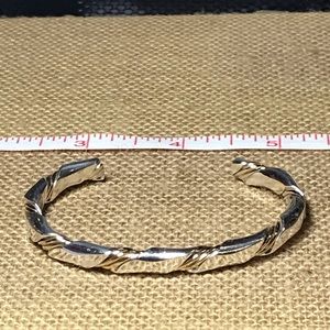 Sterling silver and gold filled cuff bracelet